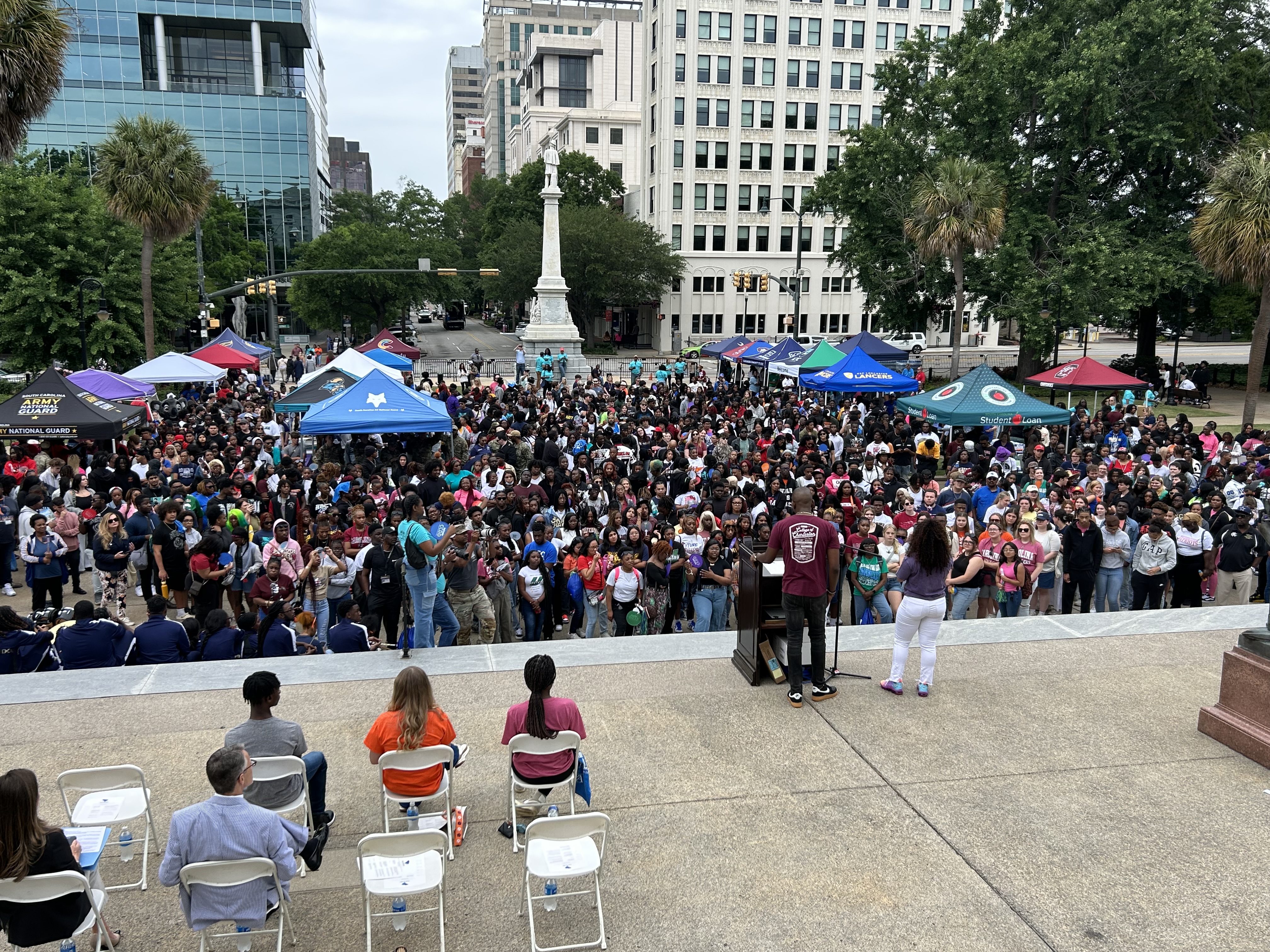 Photo of CCDD crowd and booths.
