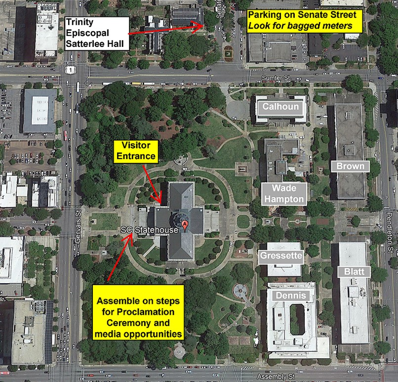 Map of SC State House Campus