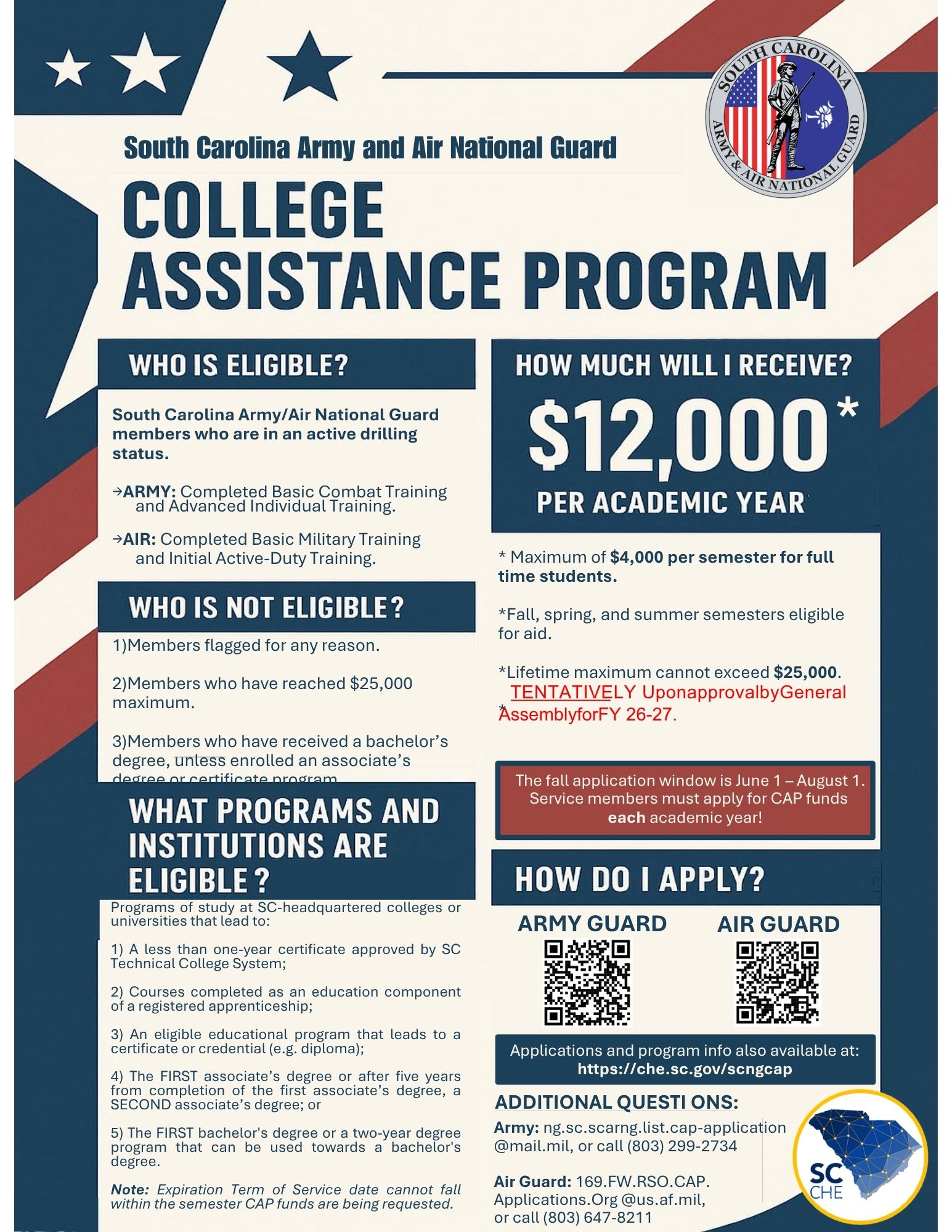 South Carolina National Guard College Assistance Program (SCNG CAP) | CHE